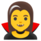 Woman Vampire emoji on Google